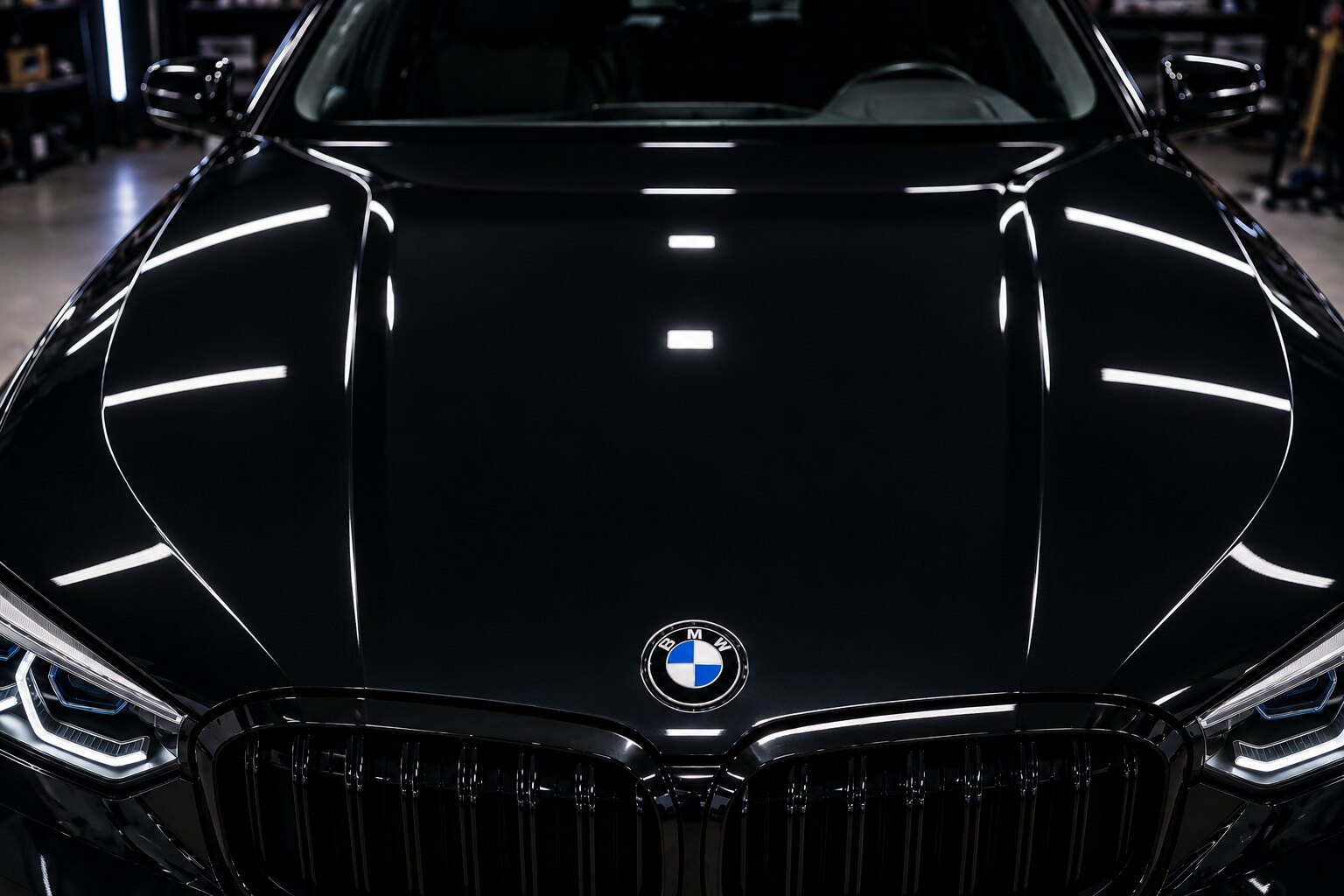 BMW X5 · hood — after detailing