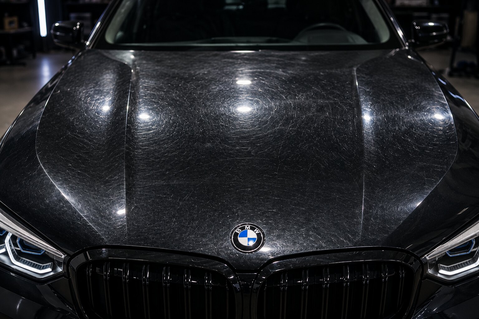 BMW X5 · hood — before detailing